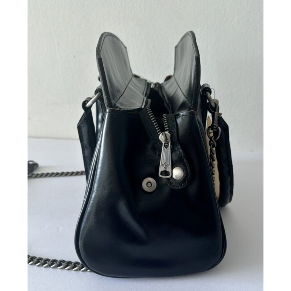 Patricia Nash Leather Marianna Top Handle Satchel Handbag Black - Picture 11 of 16
